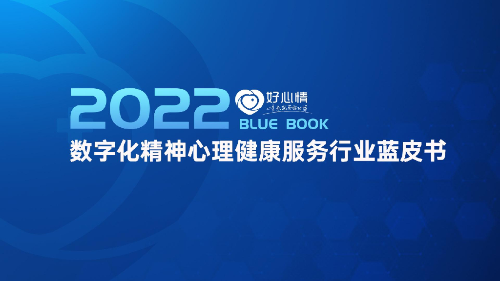 好欣晴:2022年数字化精神心理健康服务行业蓝皮书 海报