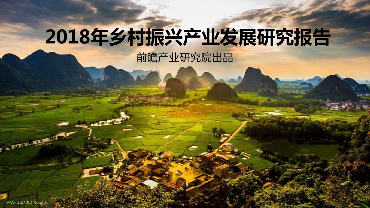 前瞻产业研究院2018年乡村振兴产业发展研究报告