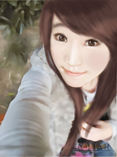 Photoshop把MM手机照片转为手绘效果