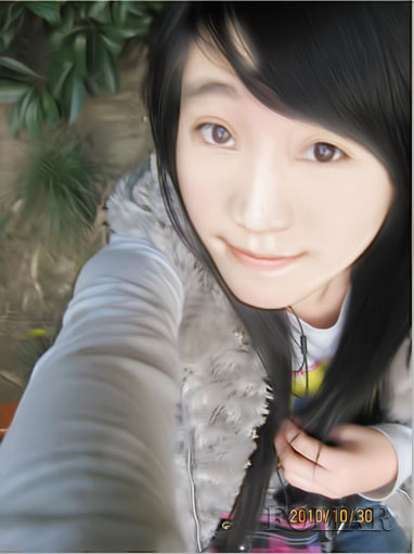 Photoshop把MM手机照片转为手绘效果