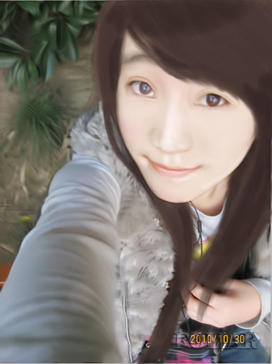 Photoshop把MM手机照片转为手绘效果