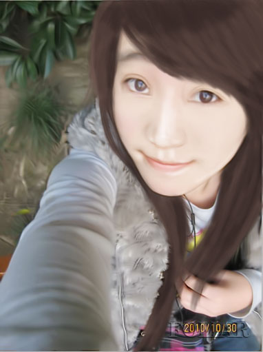 Photoshop把MM手机照片转为手绘效果