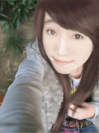 Photoshop把MM手机照片转为手绘效果