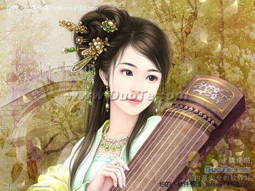 Photoshop制古典水墨忧伤人物签名