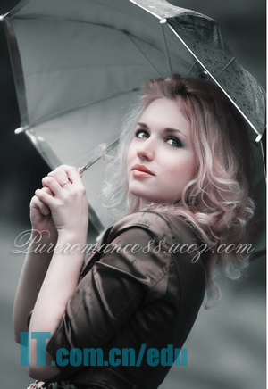 Photoshop调出金发美女梦幻色调