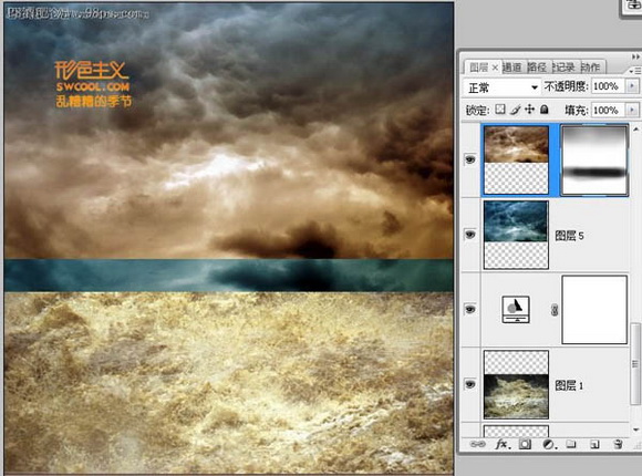 Photoshop合成飞碟袭击地球海报
