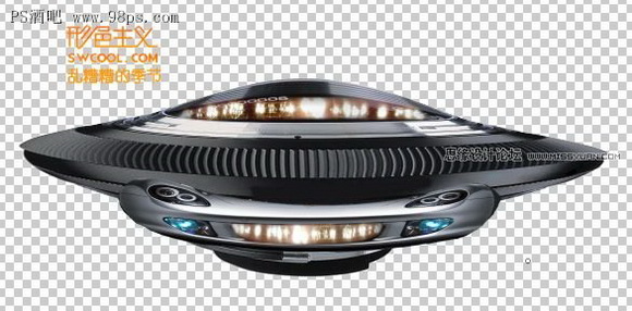 Photoshop合成飞碟袭击地球海报