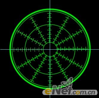 Photoshop打造雷达扫描动画