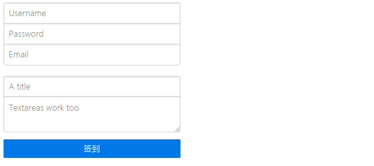 Grouped Inputs