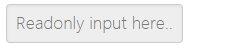 Read-Only Inputs