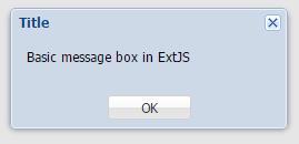 Ext.js 基本警报框