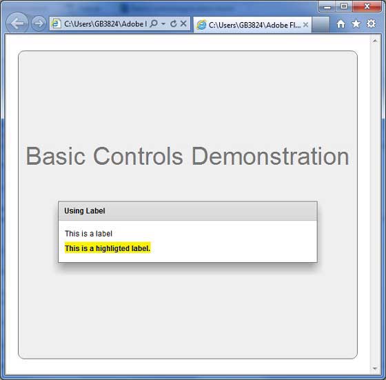 Flex Label Control