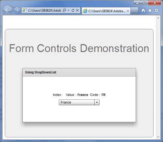 Flex DropDownList Control