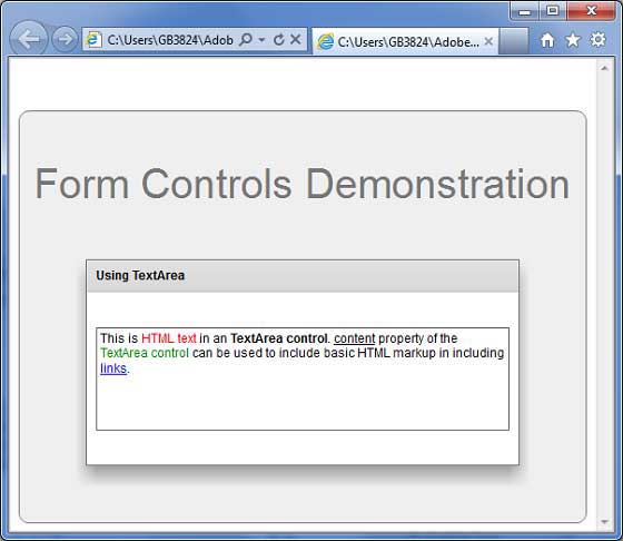 Flex TextArea Control