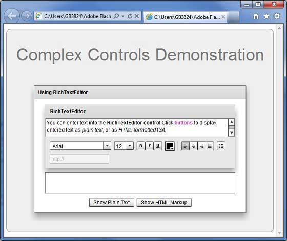 Flex RichTextEditor Control