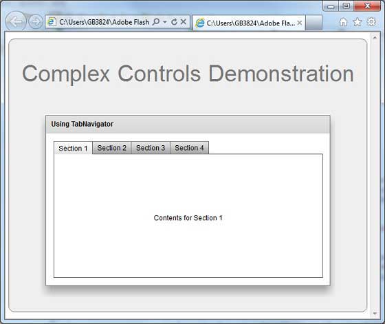 Flex TabNavigator Control