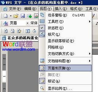 页眉和页脚