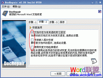 Word文档乱码修复软件（3）DocRepair