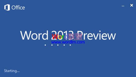 Word2013启动界面