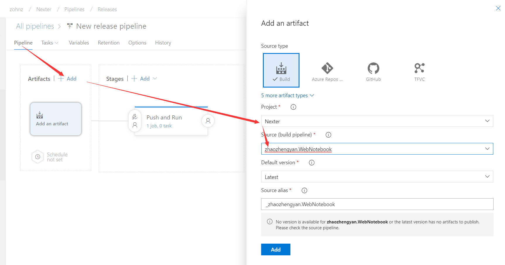 add artifacts