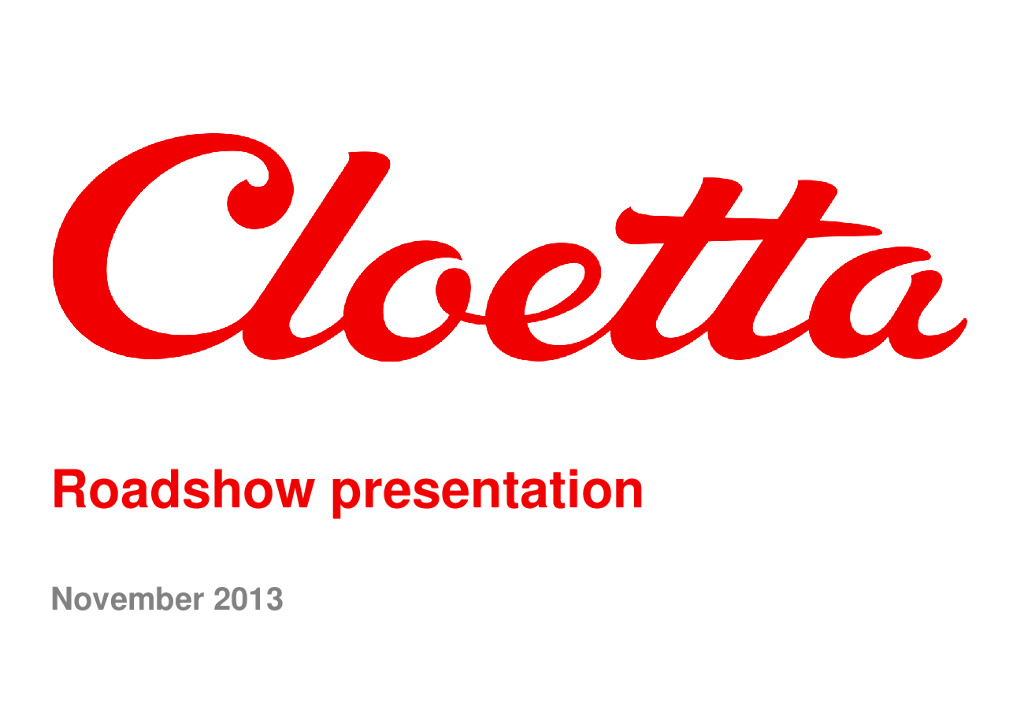 Cloetta IPO上市路演PPT（英文版）