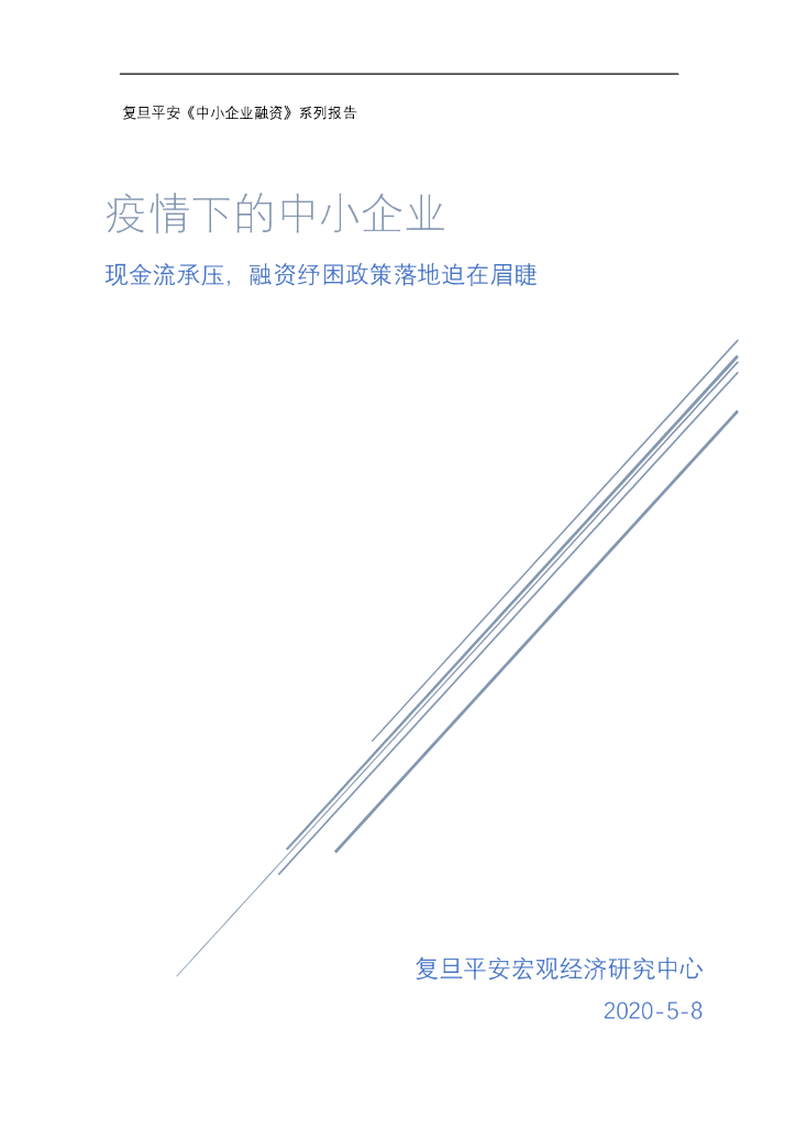 复旦平安宏观经济研究中心：疫情下的中小企业 海报