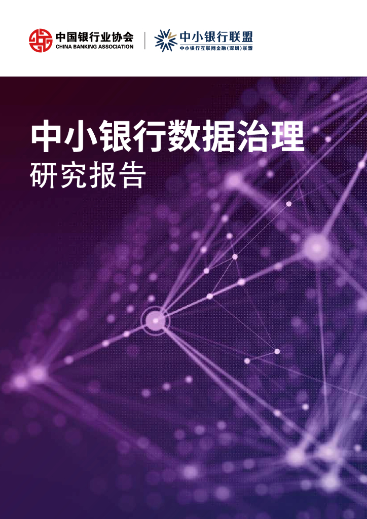 中国银行业协会：中小银行数据治理研究报告 海报