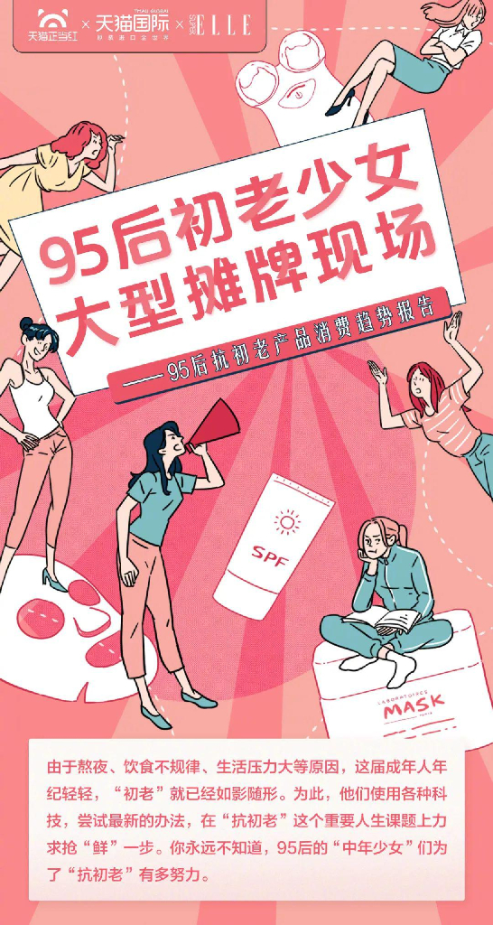 天猫：95后初老少女大型摊牌现场——95后抗初老产品消费报告