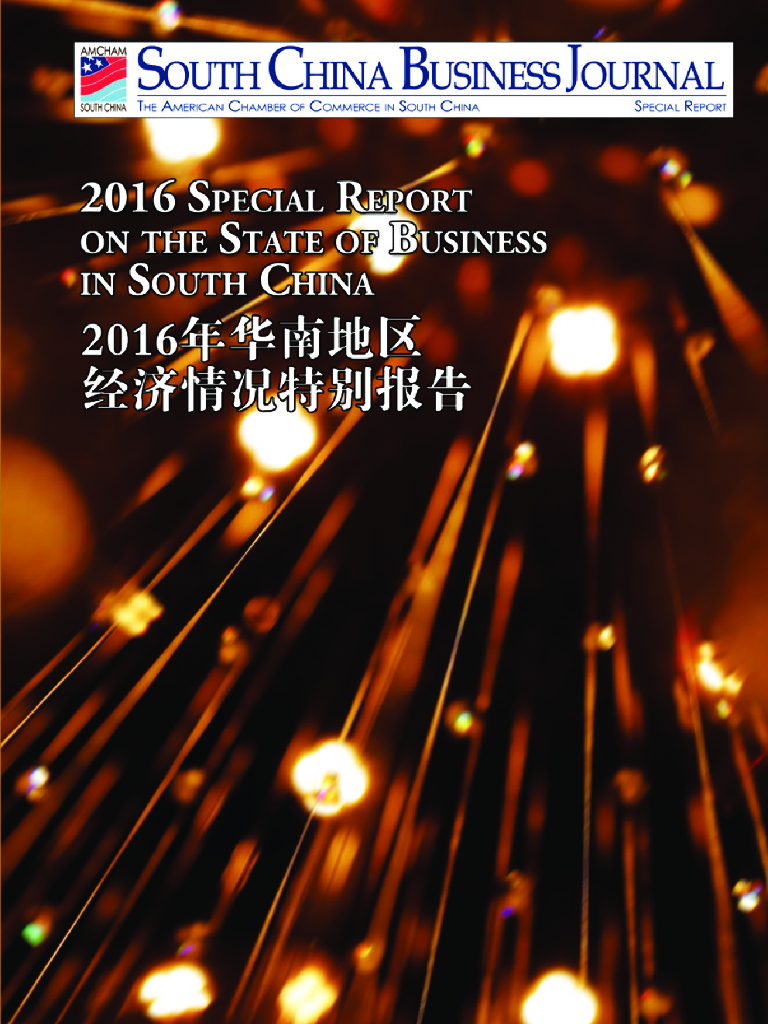 华南美国商会：2016年华南地区经济情况特别报告