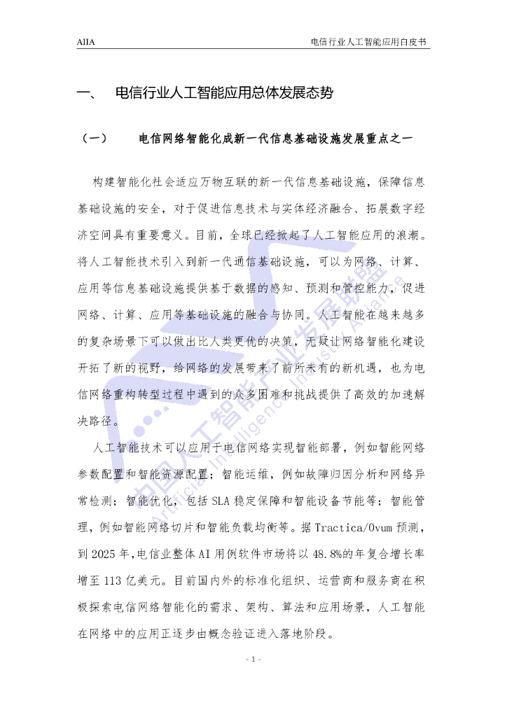 AIIA：电信行业人工智能应用白皮书（2021版）_第7页