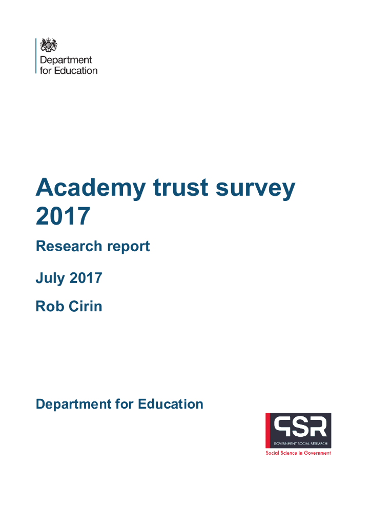 英国教育部：2017学术信任调查报告（英文版）