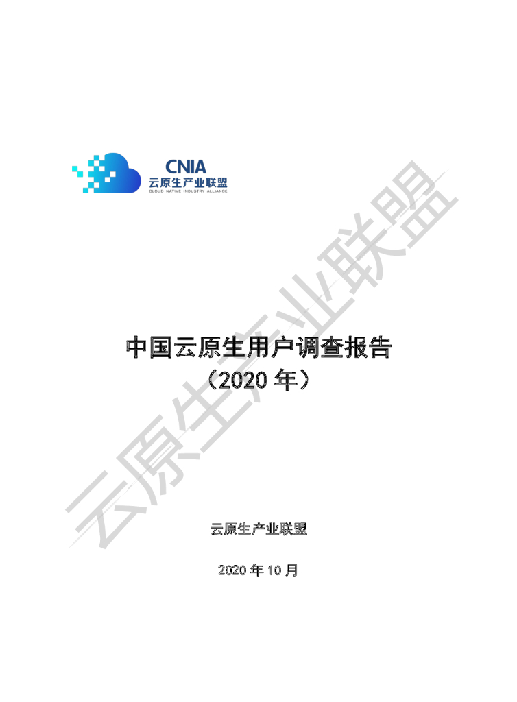 CNIA：2020年中国云原生用户调研报告
