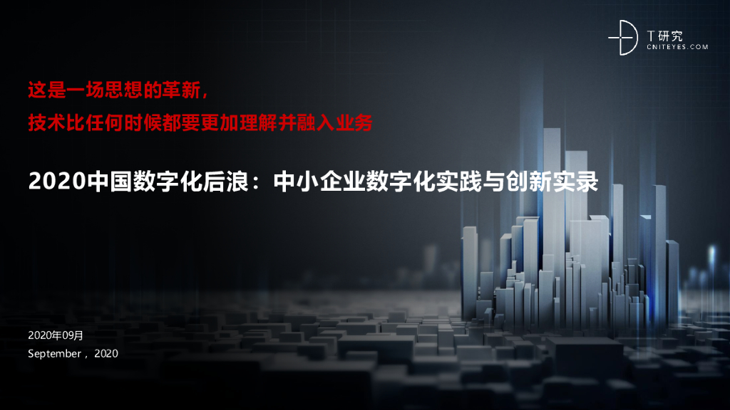 T媒体：2020中国<em>数字化</em>后浪：中小企业<em>转型</em>与创新实录 海报