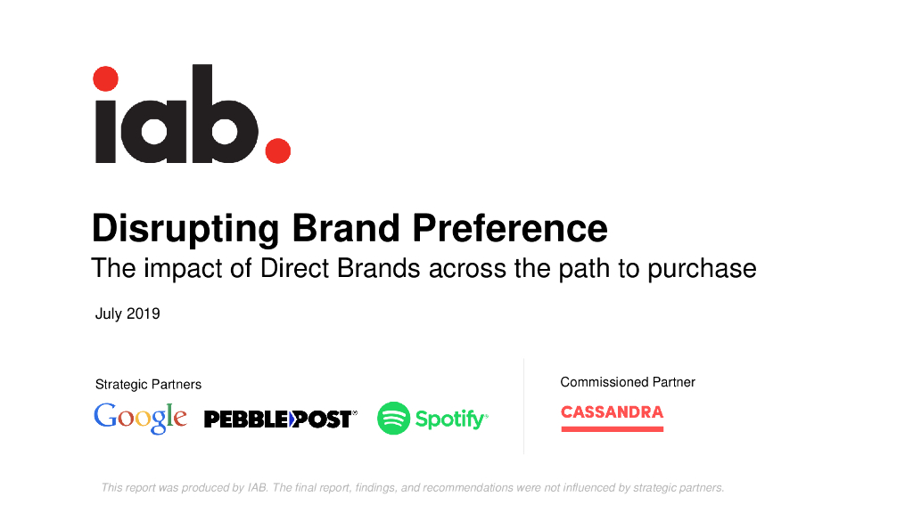IAB：颠覆式品牌偏好研究——48%的美国消费者都在购买DTC品牌（英文版）