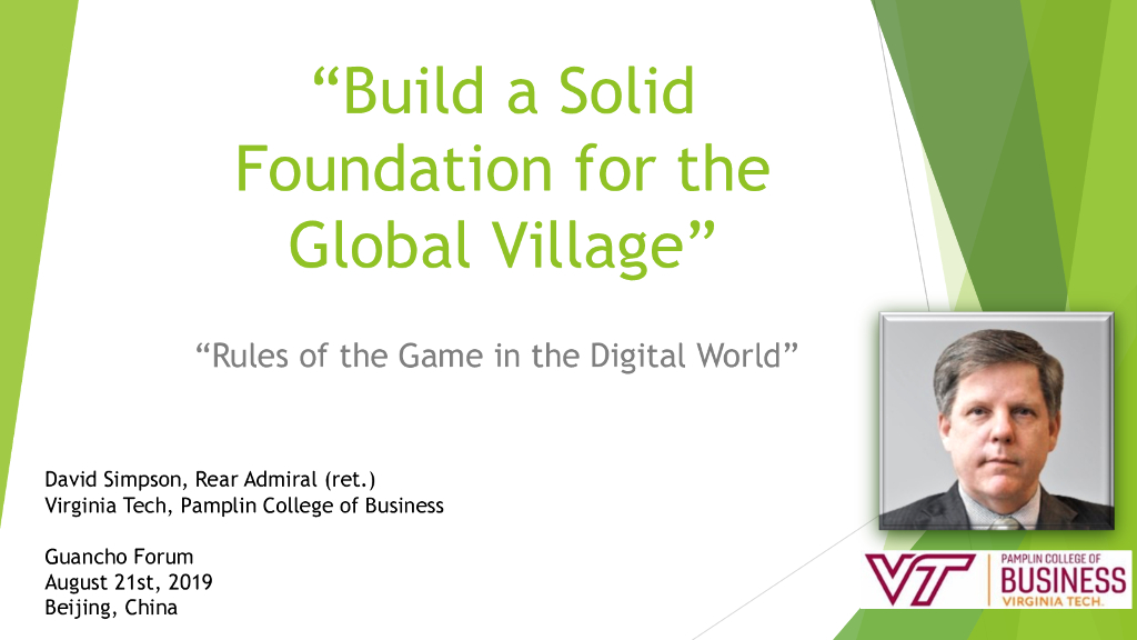 Build a Solid Foundation for the Global Village（英文版）