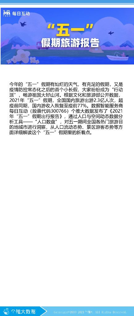 每日互动：2021年“五一”假期旅游数据报告