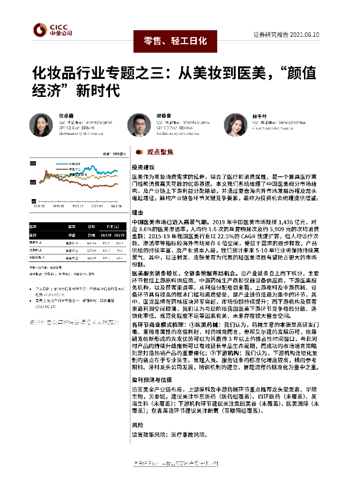 中金公司：从美妆到医美，“颜值经济”新时代