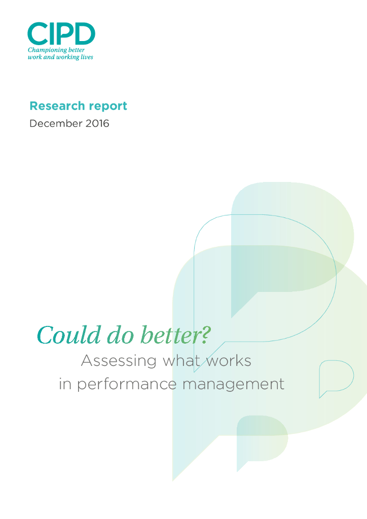 CIPD：能否进行改善？评估在绩效管理中的作用（英文版）
