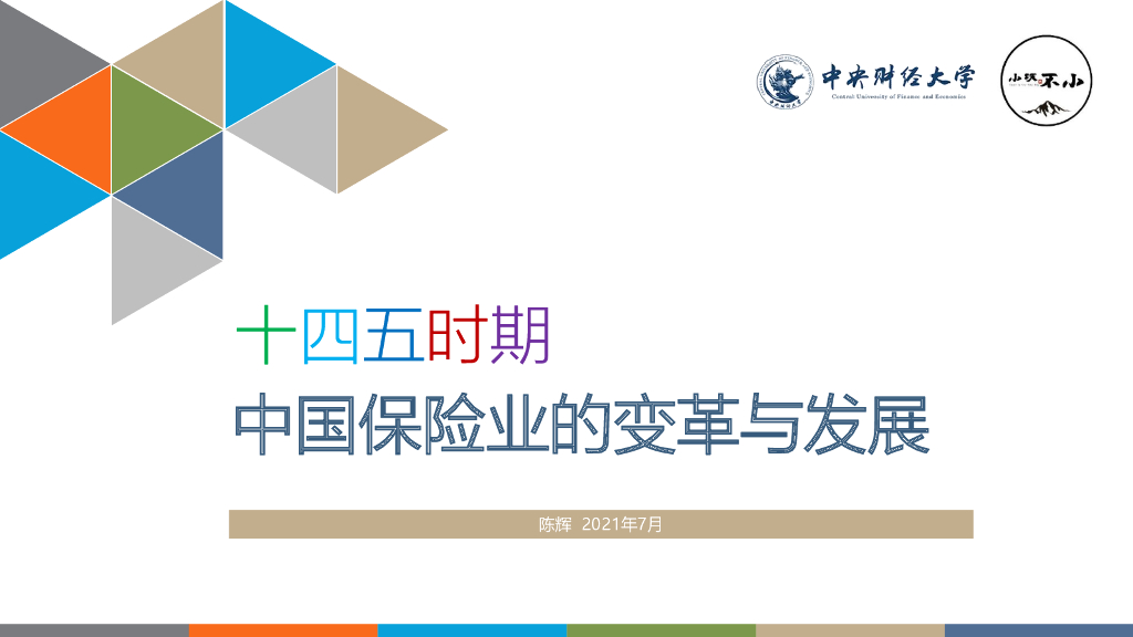 中央财经大学：十四五时期中国保险业的变革与发展