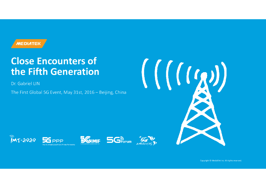 联发科：Close Encounters of  the Fifth Generation