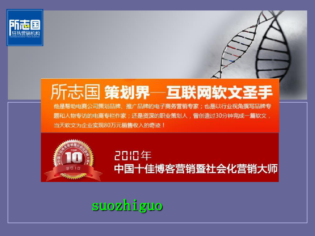 所志国：电子商务实务营销策略及细节