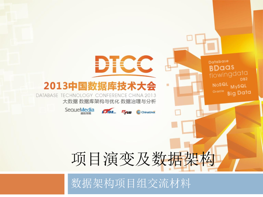 金融行业项目演变及数据架构