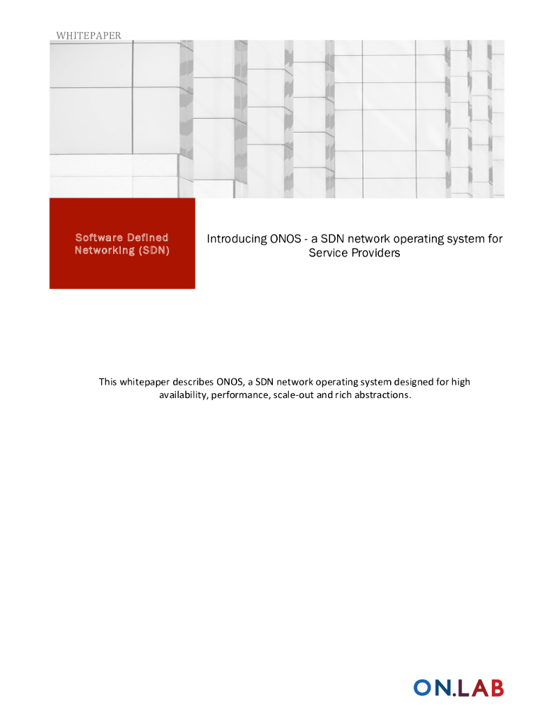 ONOS：面向运营商的SDN网络操作系统（英文版）