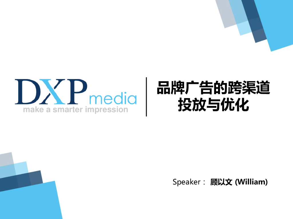 DXP：品牌广告的跨渠道投放与优化