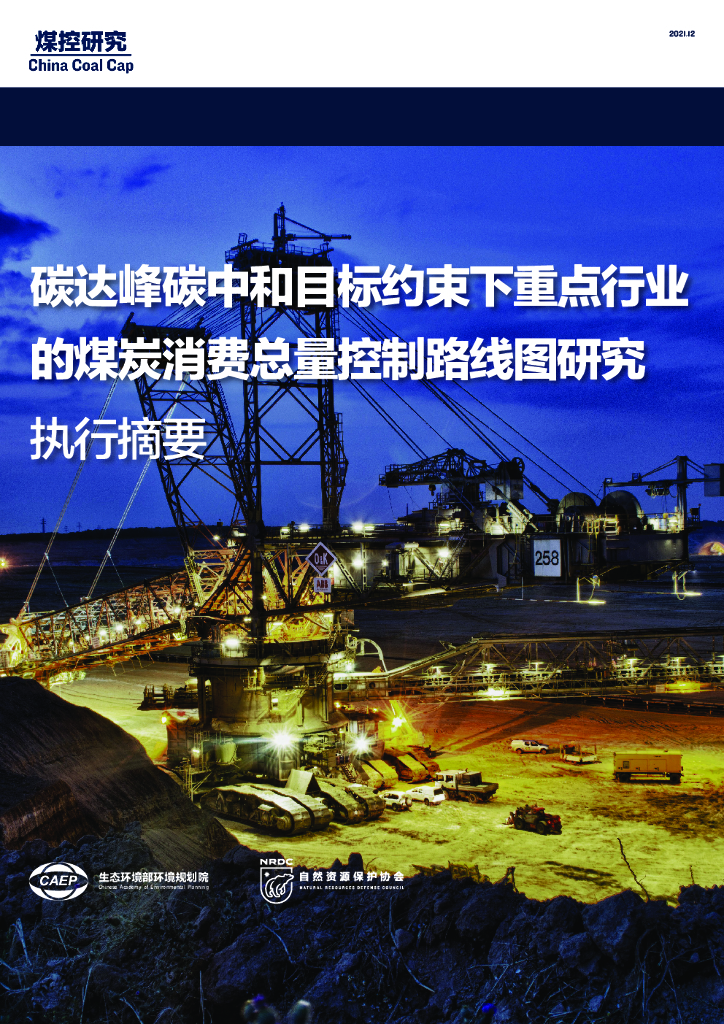 自然资源保护协会：碳达峰<em>碳中和</em>目标约束下重点行业的煤炭消费总量控制路线图研究 海报