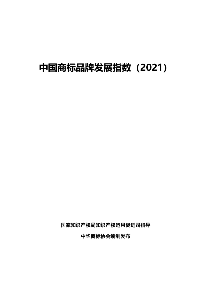 国家知识产权局：中国商标品牌发展指数（2021）