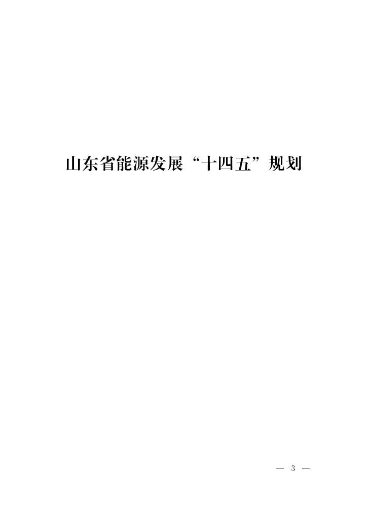 山东省能源发展 “十四五”规划 海报
