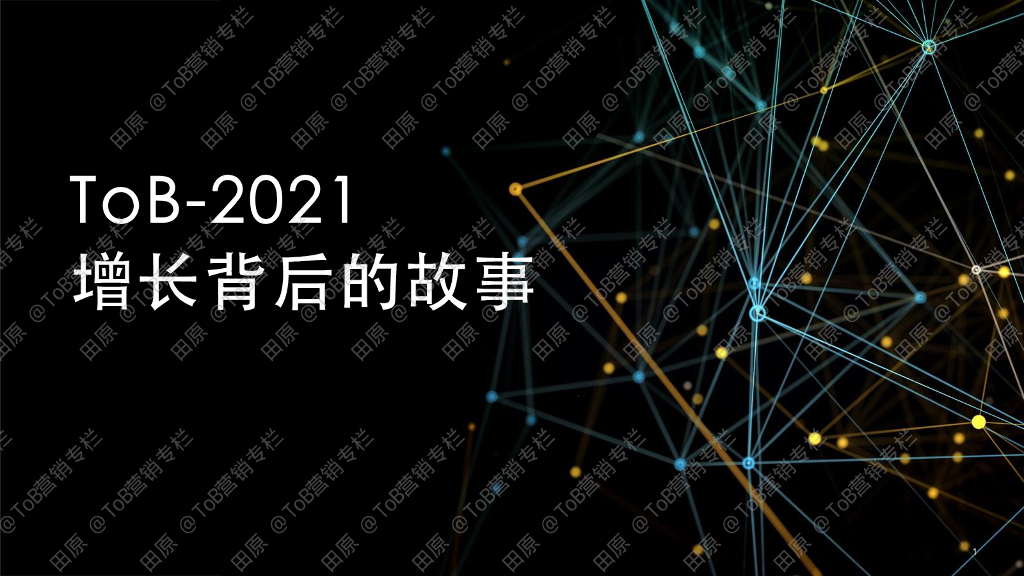 田原：ToB-2021增长背后的故事