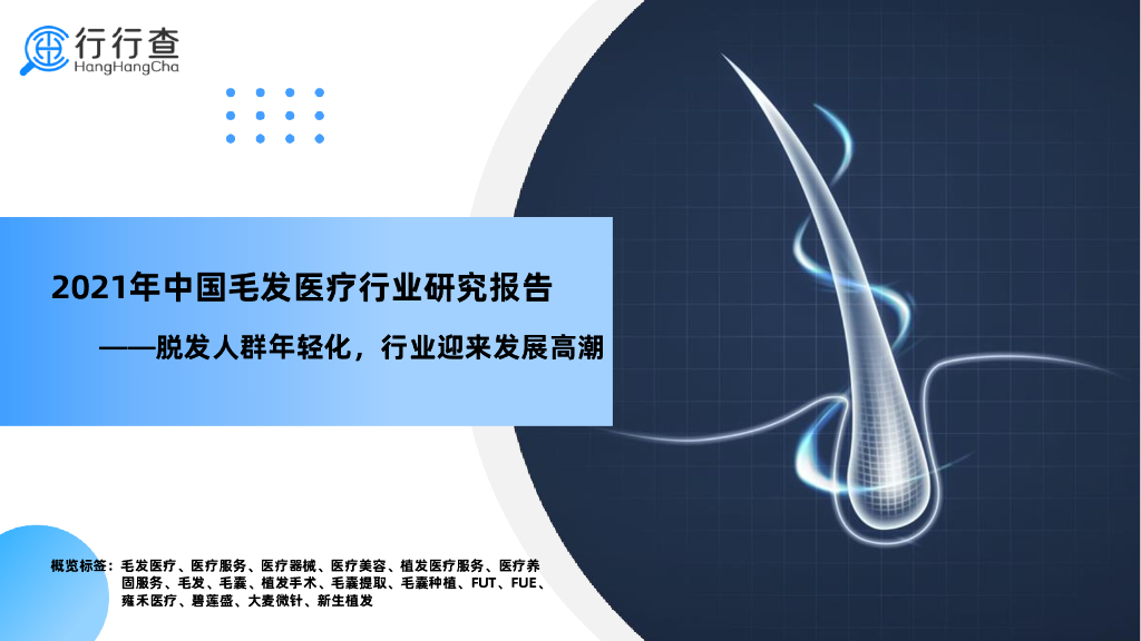 行行查：2021年中国毛发医疗行业研究报告