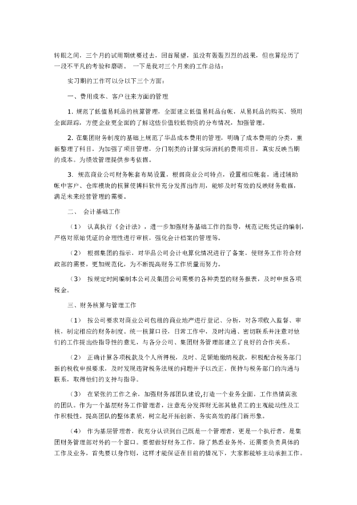 会计工作总结5